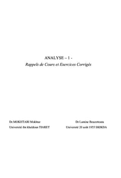 ANALYSE - 1 -