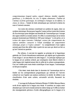 La Zoonymie du Kílúba