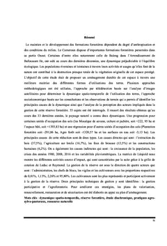 Dynamique végétale et impacts socioéconomiques et environnementaux