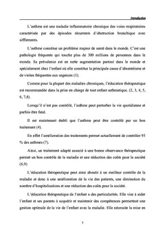Programme d'éducation thérapeutique de l'enfant asthmatique