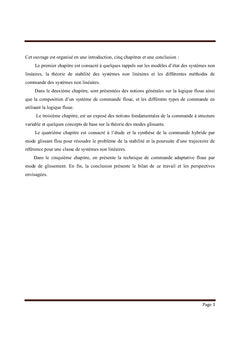 Commande des Systèmes Non Linéaires