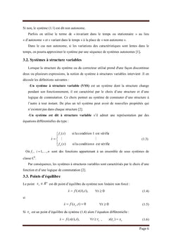Commande des Systèmes Non Linéaires
