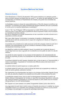 Organisation Sanitaire des Etablissements de Santé en Algérie