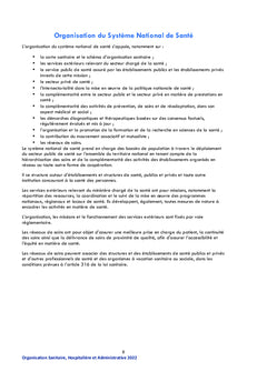 Organisation Sanitaire des Etablissements de Santé en Algérie