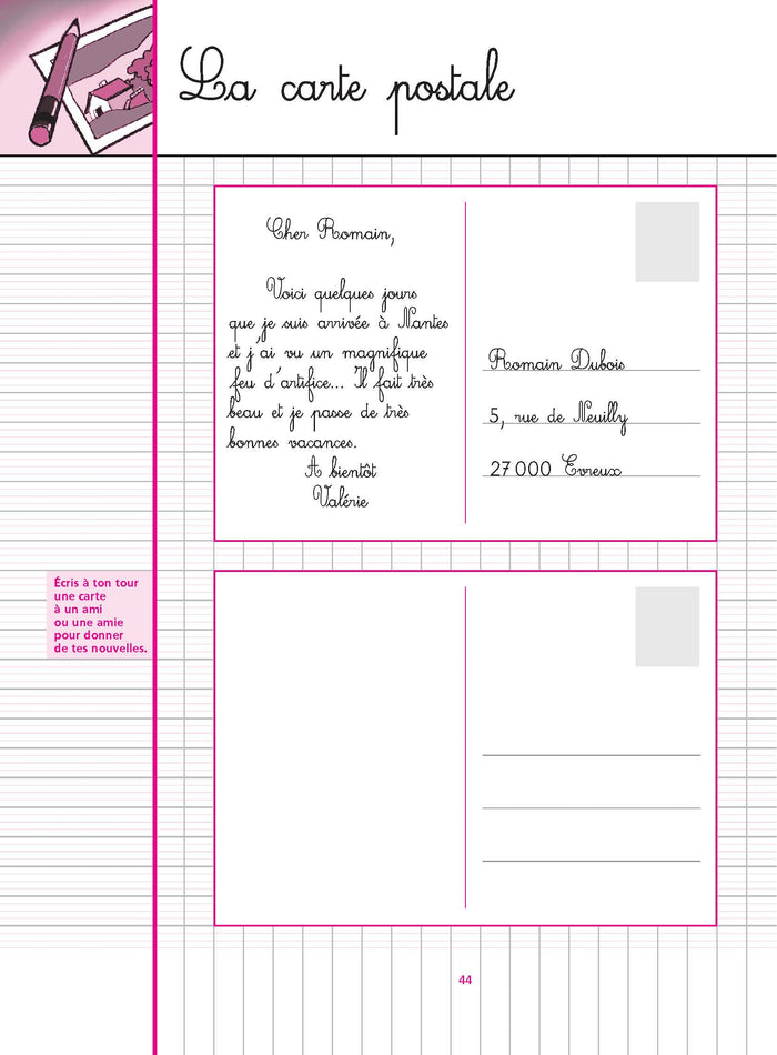 Cahier d'écriture CM1 CM2