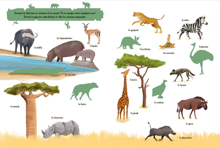 Mon imagier en autocollants : Les animaux du monde