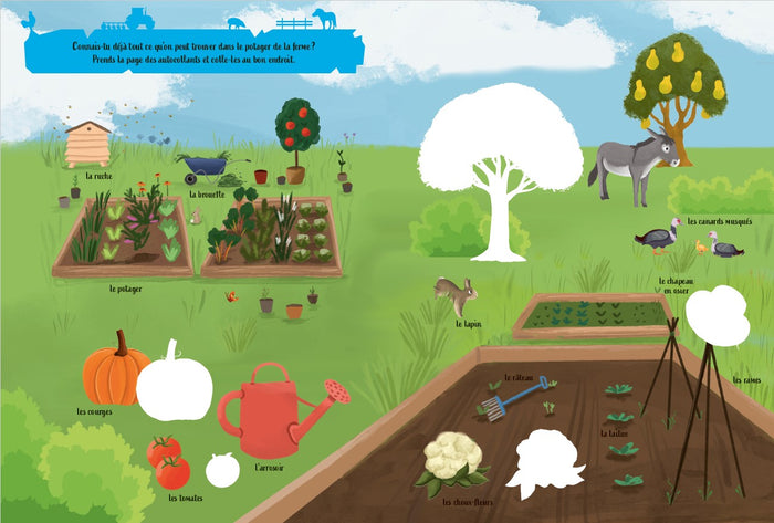 Mon imagier en autocollants : La ferme