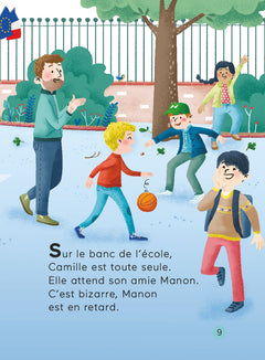 Sur le banc de l'école