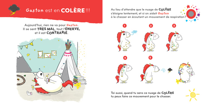 Je retrouve le calme avec Gaston la licorne - Livre son