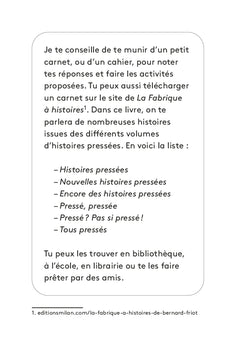 Histoires pressées, à toi de jouer !