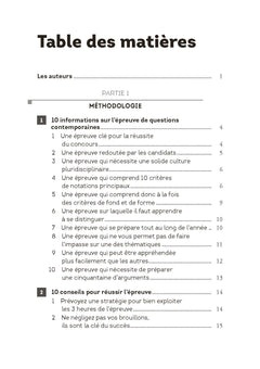 Destination Sciences Po Questions contemporaines 2025 - Concours commun IEP