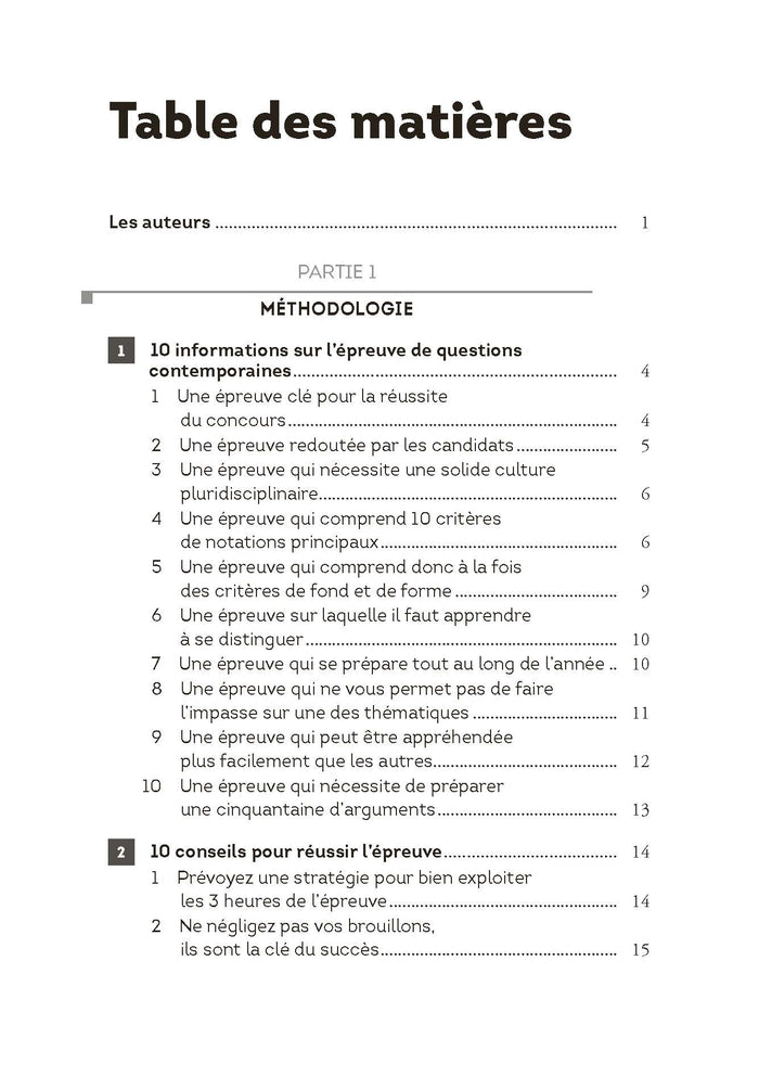 Destination Sciences Po Questions contemporaines 2025 - Concours commun IEP