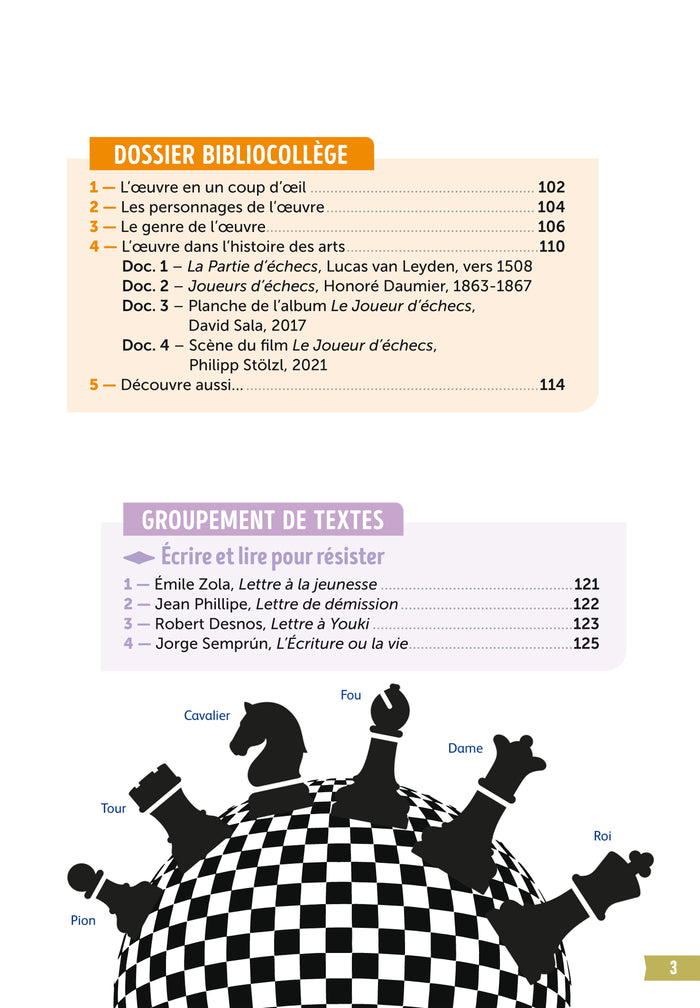 BiblioCollège Le Joueur d'échecs, Stefan Zweig