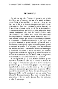 Le roman de Camille Des plaisirs de l'innocence aux affres de la vertu