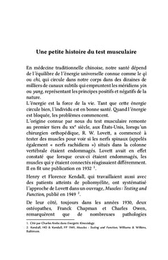 Le Test musculaire