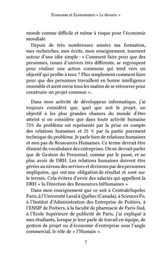 Économie et Économistes « Le divorce »