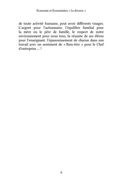 Économie et Économistes « Le divorce »