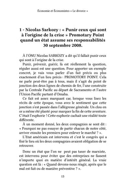 Économie et Économistes « Le divorce »