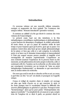 De l'existence des uniques infinis