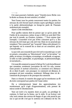 De l'existence des uniques infinis