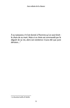 Aux enfants de la chance