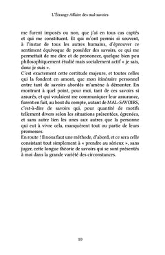 L'Étrange Affaire des mal-savoirs
