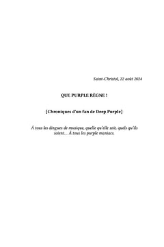 Que Purple règne !
