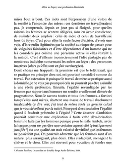 Mère au foyer, une profession féministe