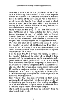 Saint-Barthélemy, History and Genealogy of an Island