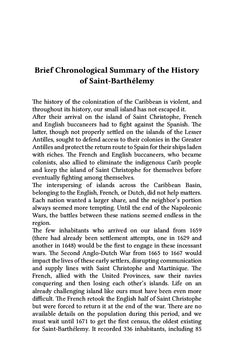 Saint-Barthélemy, History and Genealogy of an Island