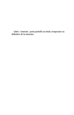 Amnésie
