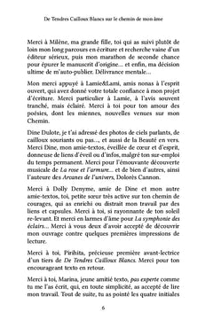 De tendres cailloux blancs sur le chemin de mon âme
