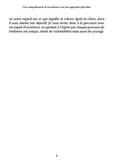 Une compréhension de la résilience avec des approches plurielles