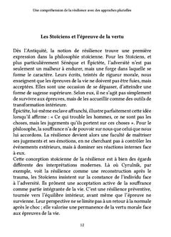 Une compréhension de la résilience avec des approches plurielles