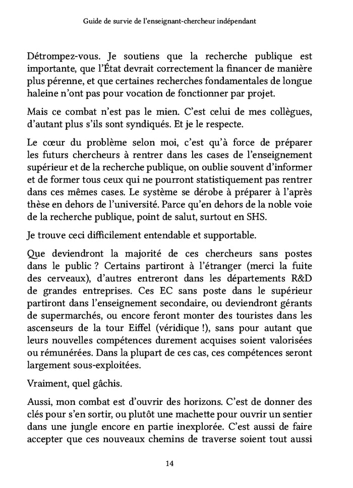 Guide de survie de l'enseignant-chercheur indépendant