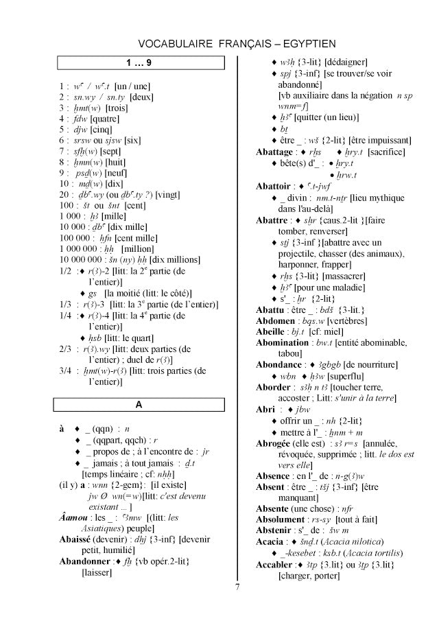 Mots et noms de l'Egypte ancienne