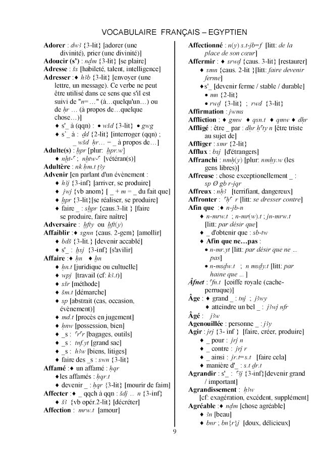 Mots et noms de l'Egypte ancienne