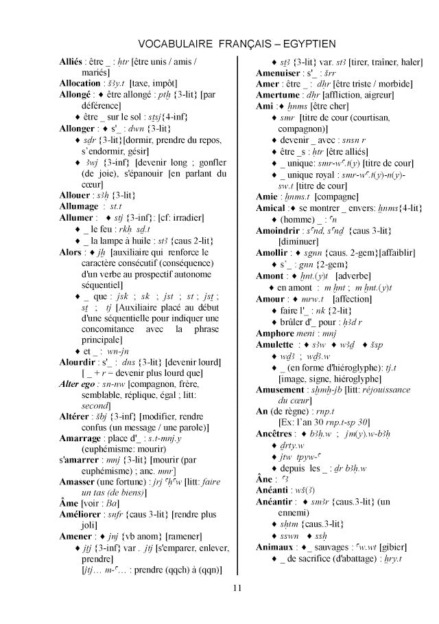Mots et noms de l'Egypte ancienne