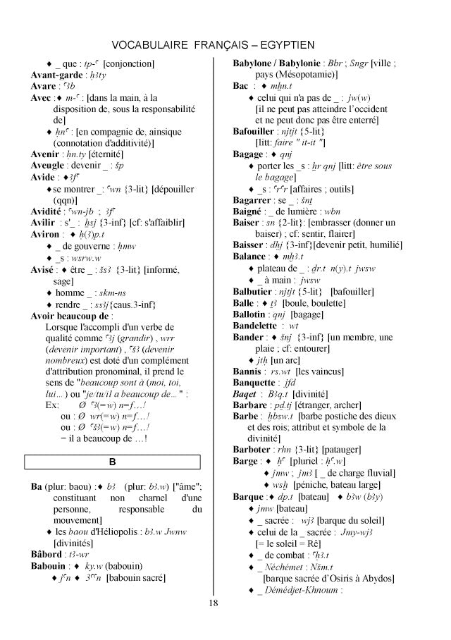 Mots et noms de l'Egypte ancienne