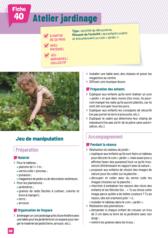 120 activités et jeux pour les 0-6 ans