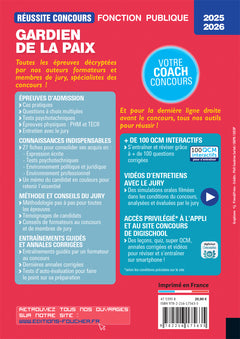 Réussite Concours - Gardien de la paix - 2025-2026