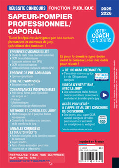 Réussite Concours Sapeur-pompier professionnel/caporal - 2025-2026