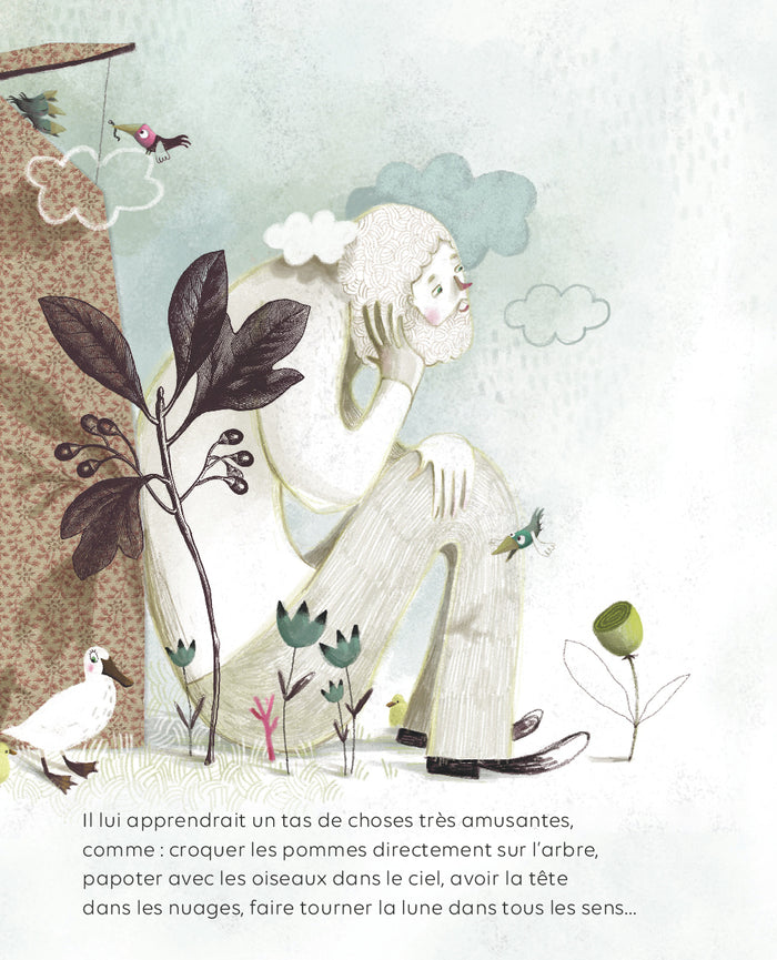 Le grand papa et sa toute petite fille