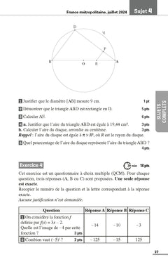 Annales Brevet Maths 2026