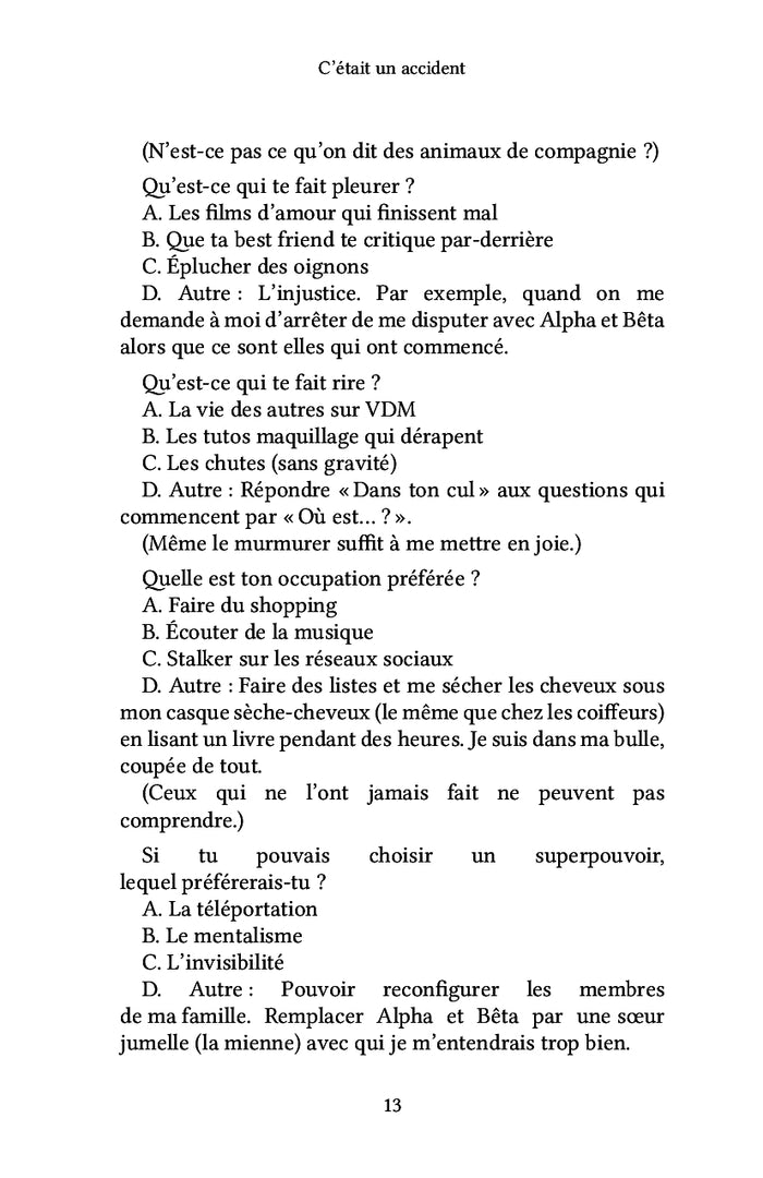 C'était un accident