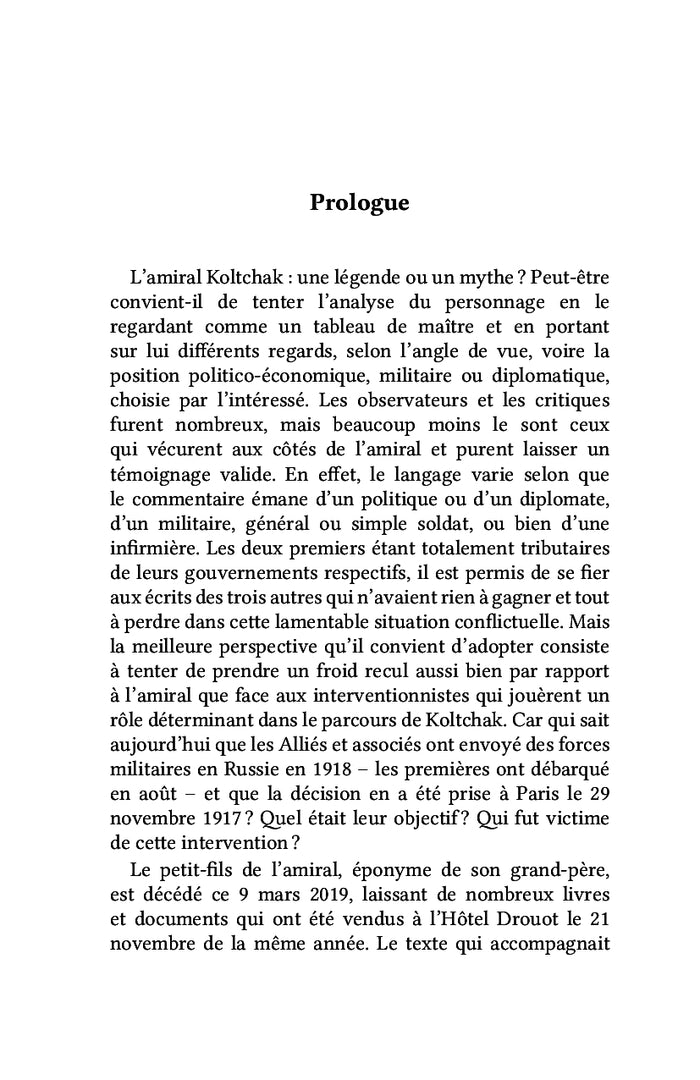 Koltchak à la fin de la Grande Guerre