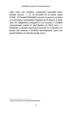 Koltchak à la fin de la Grande Guerre