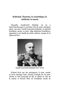 Koltchak à la fin de la Grande Guerre