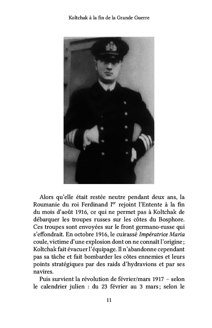 Koltchak à la fin de la Grande Guerre