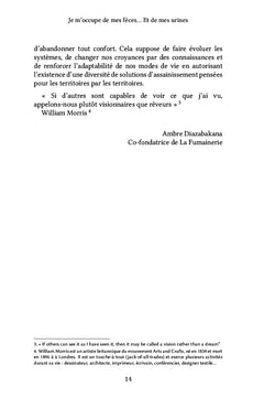 Je m'occupe de mes fèces... Et de mes urines